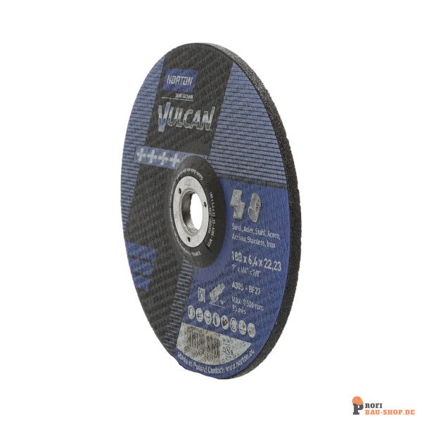 nortonschleifmittel/NORTON_schleifmittel_66252925526 Norton Vulcan Metal Inox Grinding Wheel 180x6.4x22.23 GRIT 30_134203